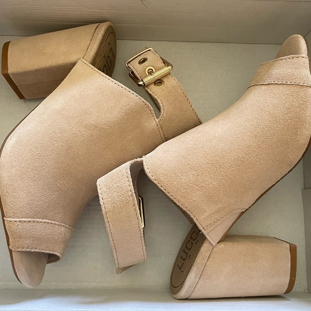 LUCCA LANE Women's Natural Seleste Open Toe Ankle Strap Heel Sandals BRAND NEW - Picture 5 of 8
